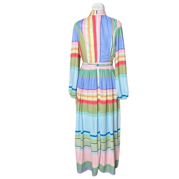 Mulla  Multicolor Striped Maxi Dress. Size Small - Picture 2 of 5
